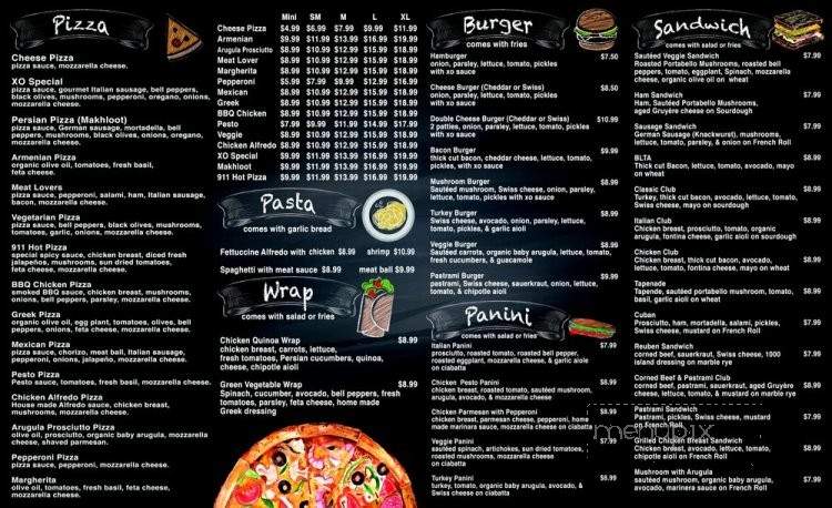 XO Cafe - Glendale, CA menu_pic