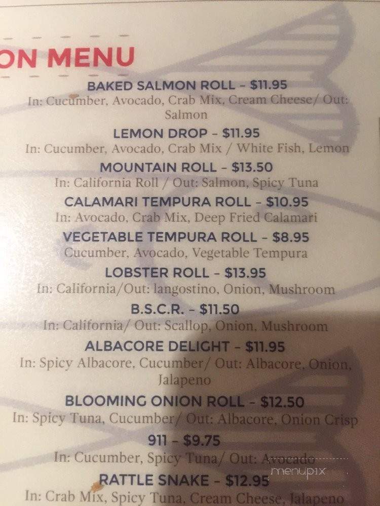TAKU-YA Sushi - Glendale, CA menu_pic