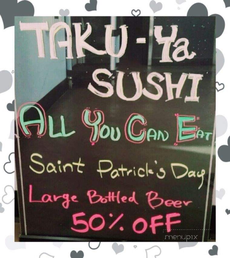 TAKU-YA Sushi - Glendale, CA menu_pic