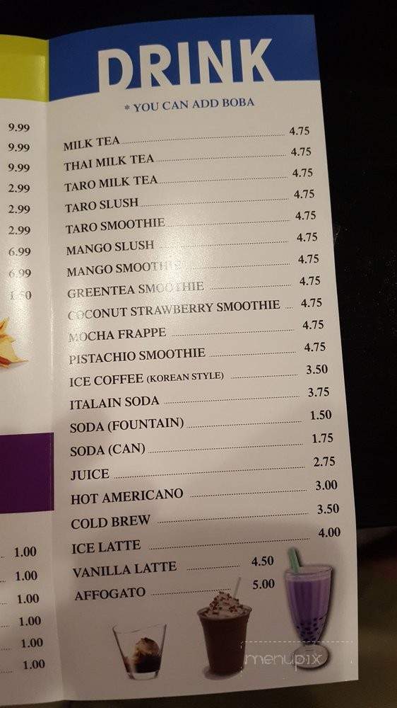 77 Chicken Dessert Cafe - Glendale, CA menu_pic