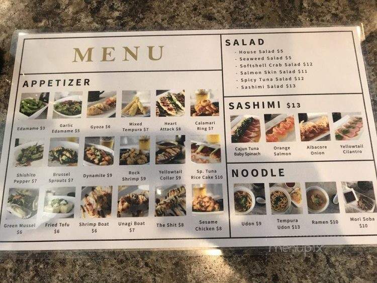 Maru Sushi Bar - Los Angeles, CA menu_pic
