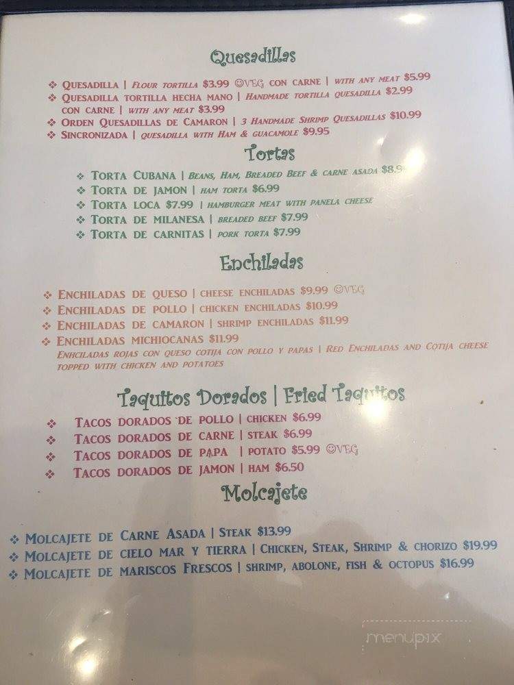 Saborcitos Latinos - San Fernando, CA menu_pic