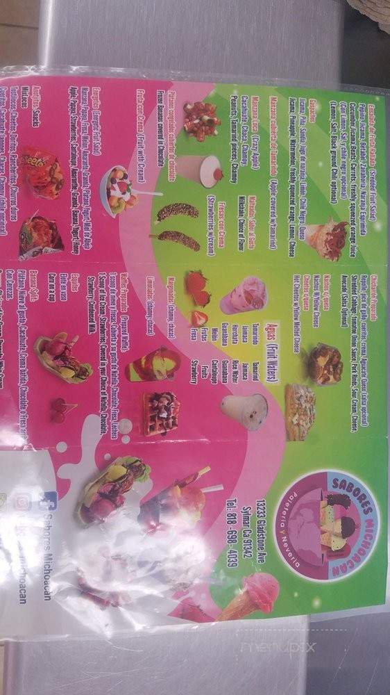 Sabores Michoacan - Los Angeles, CA menu_pic