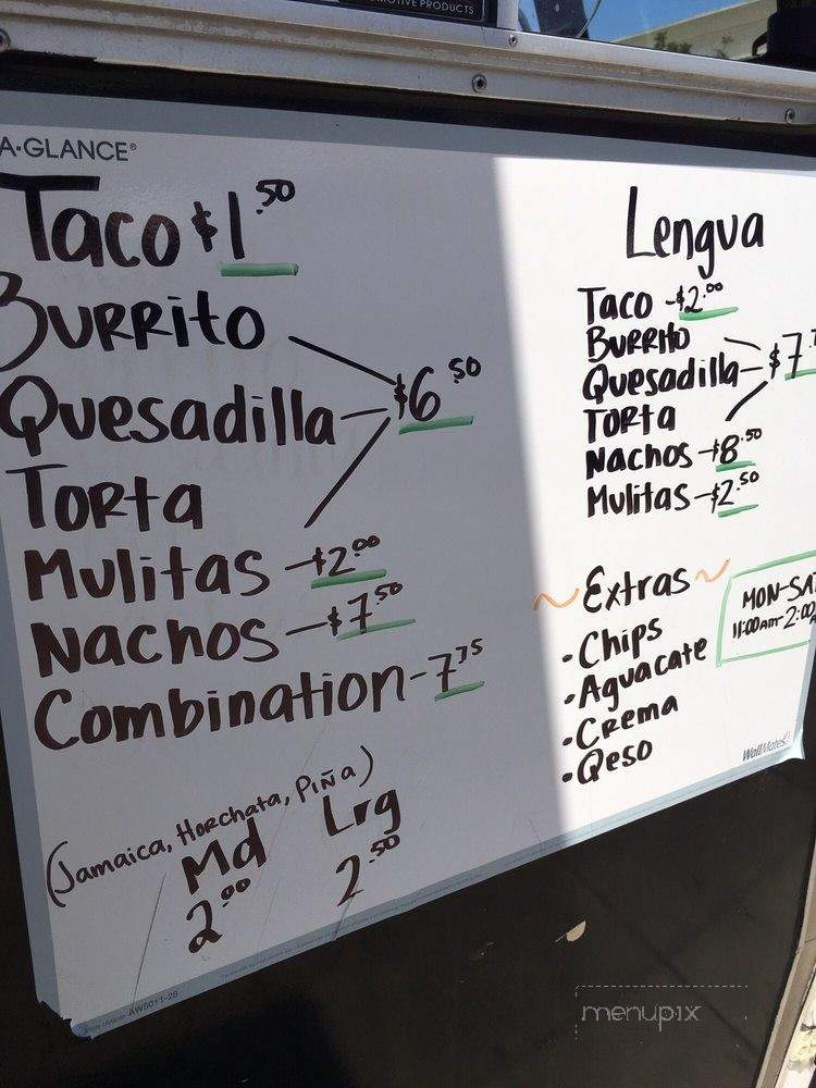 Viva Taco Azteca Original - Los Angeles, CA menu_pic