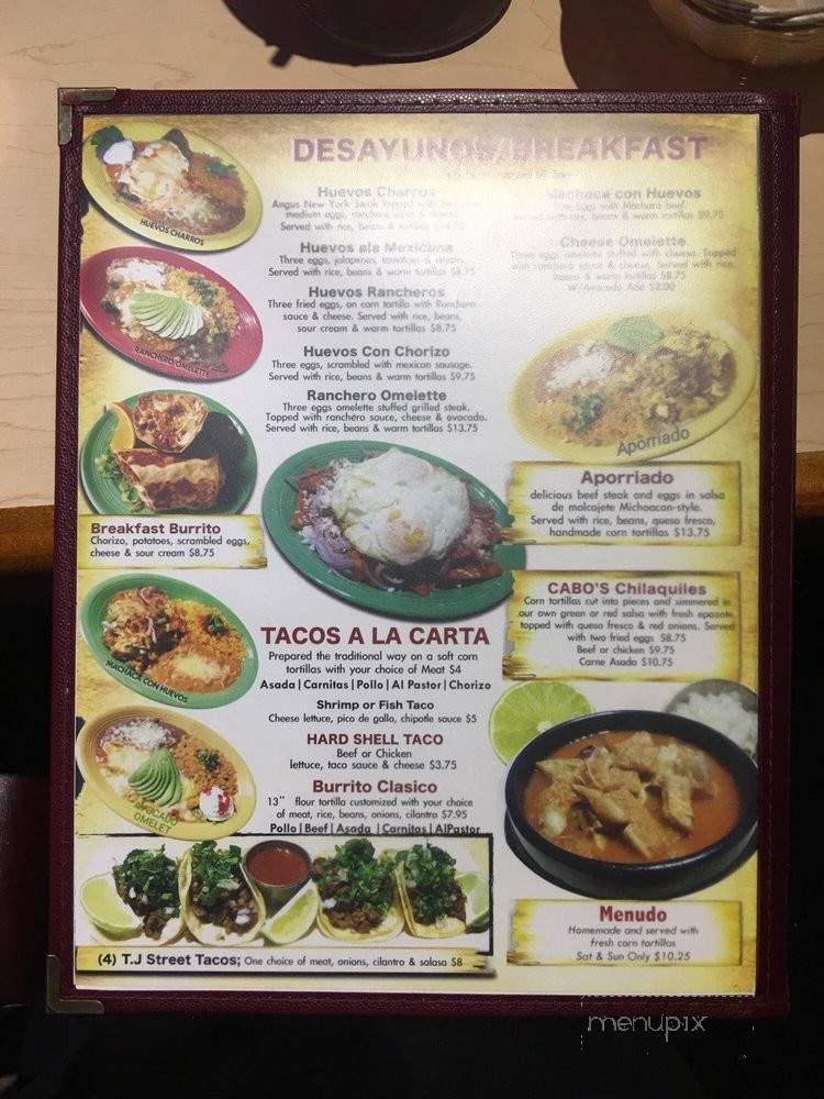 Cabo's Lighthouse Grill - Santa Clarita, CA menu_pic