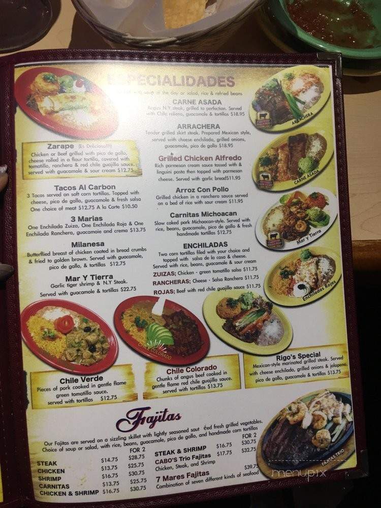 Cabo's Lighthouse Grill - Santa Clarita, CA menu_pic