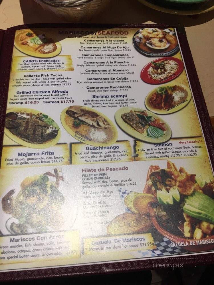 Cabo's Lighthouse Grill - Santa Clarita, CA menu_pic