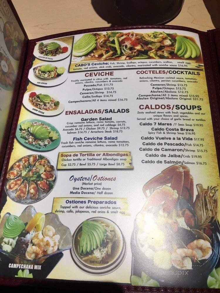 Cabo's Lighthouse Grill - Santa Clarita, CA menu_pic