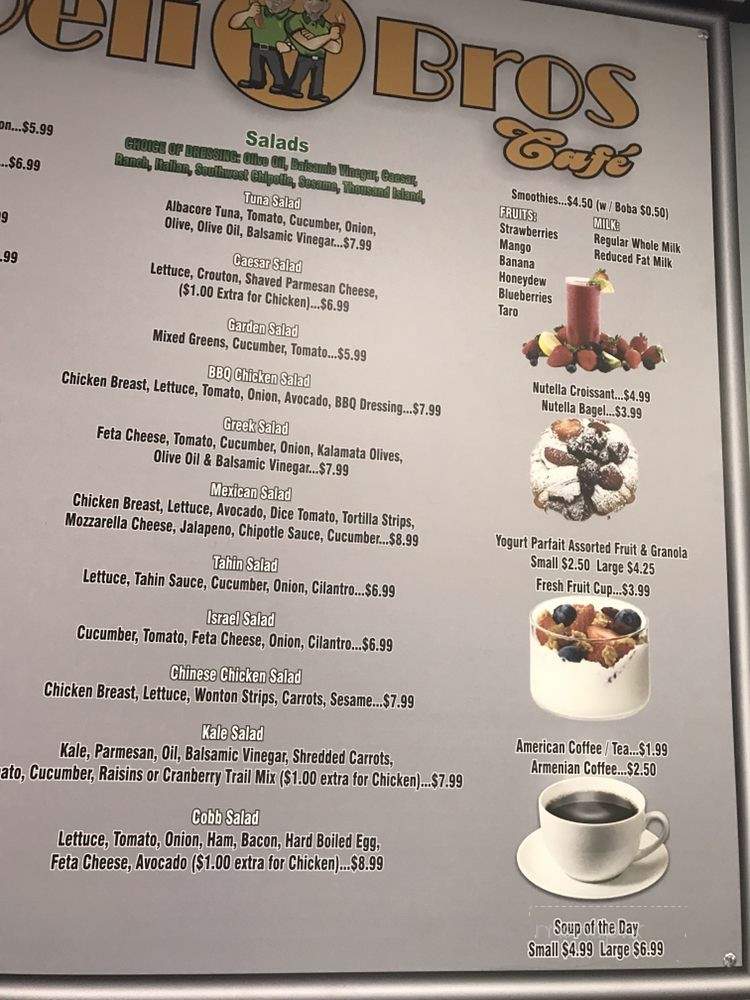 Deli Bros Cafe - Los Angeles, CA menu_pic