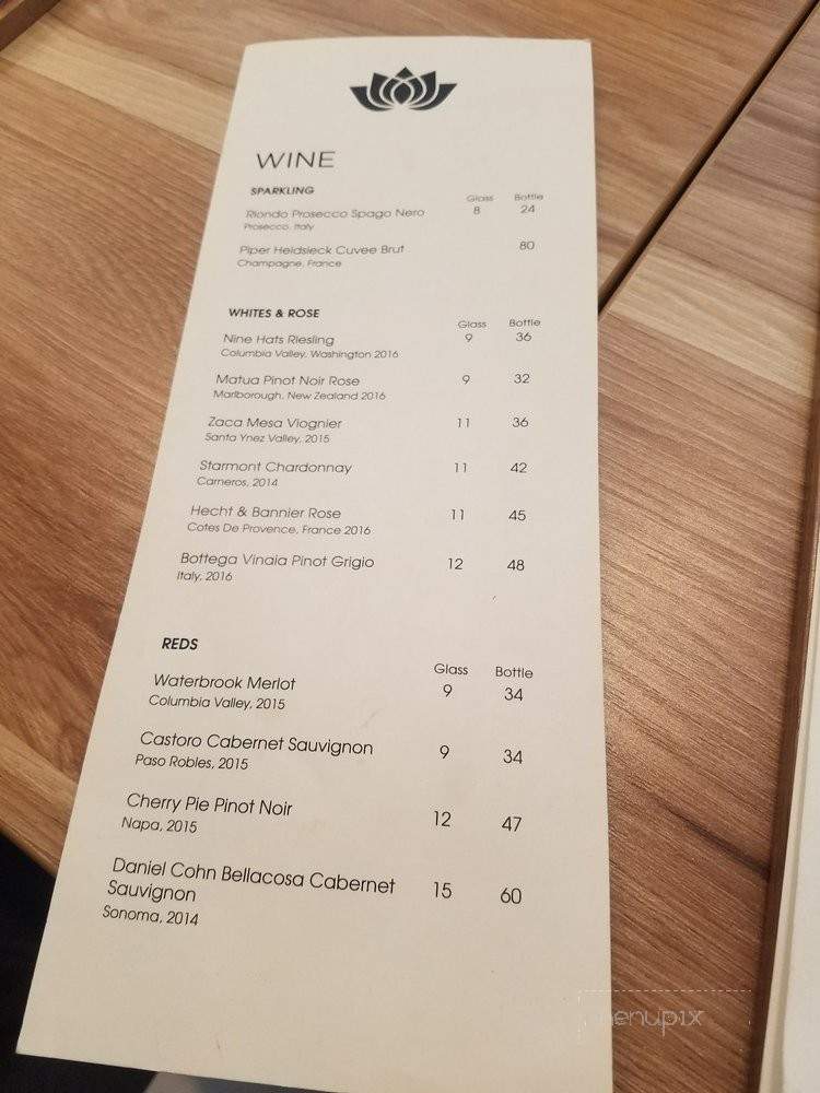 Lotus & Light - Burbank, CA menu_pic