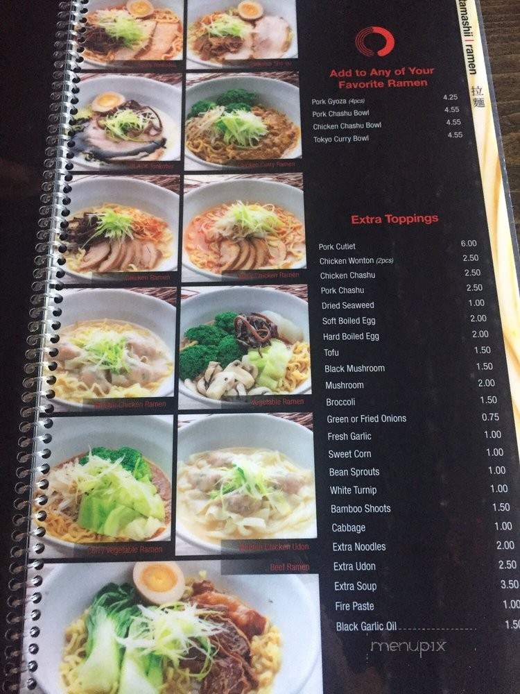 Tamashii Ramen House - Studio City, CA menu_pic