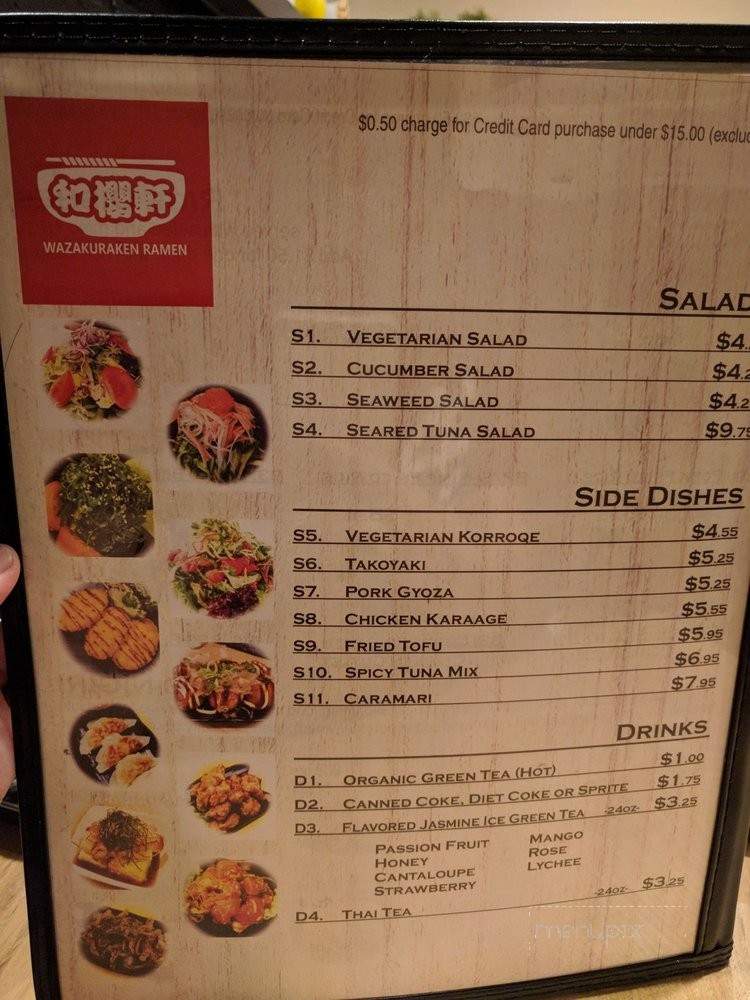 Wazakuraken Ramen - Rancho Cucamonga, CA menu_pic