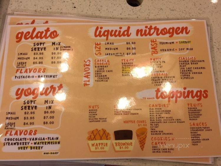 N Gelato - Azusa, CA menu_pic