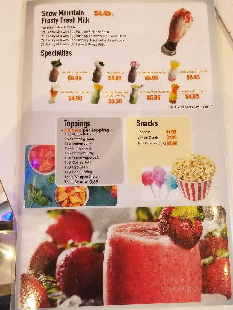 Boba Sweet - Baldwin Park, CA menu_pic