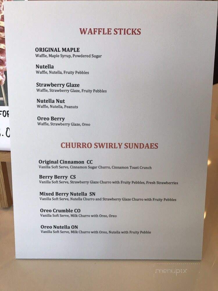 The Sweet Swirl - Claremont, CA menu_pic