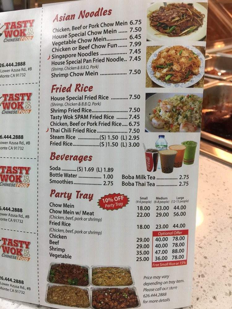 Tasty Wok To Go - El Monte, CA menu_pic