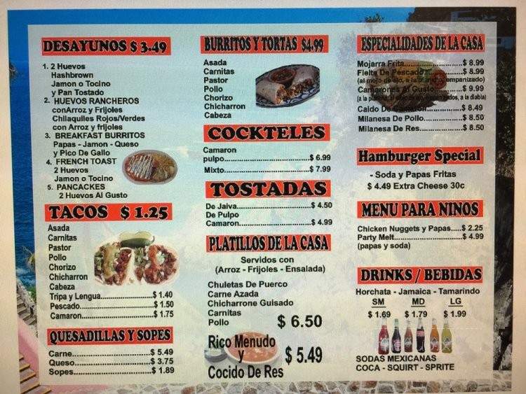 Mariscos Garcias - El Monte, CA menu_pic