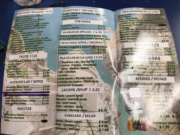 Mariscos Garcias - El Monte, CA menu_pic