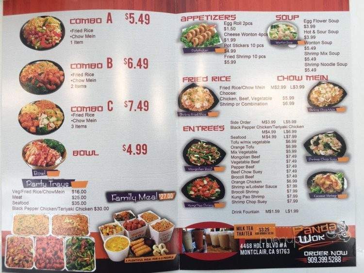 Panda Wok - Montclair, CA menu_pic