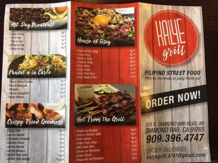 Kalye Grill - Diamond Bar, CA menu_pic