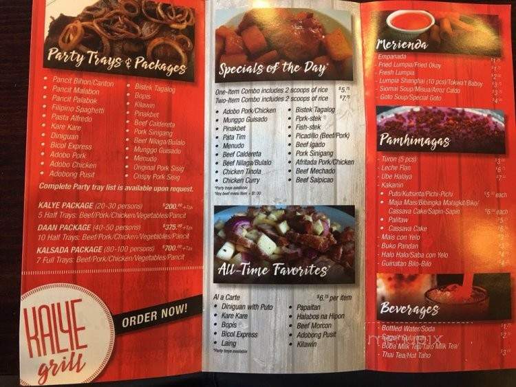 Kalye Grill - Diamond Bar, CA menu_pic