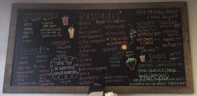 Freezzone Raspados - Pomona, CA menu_pic