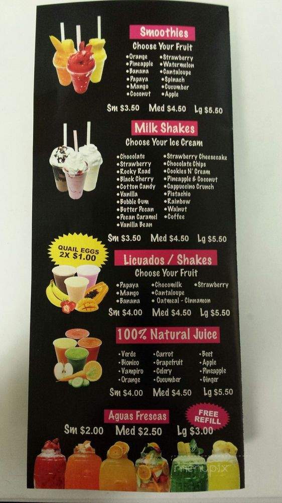 Las Chicas Fresas - Pomona, CA menu_pic