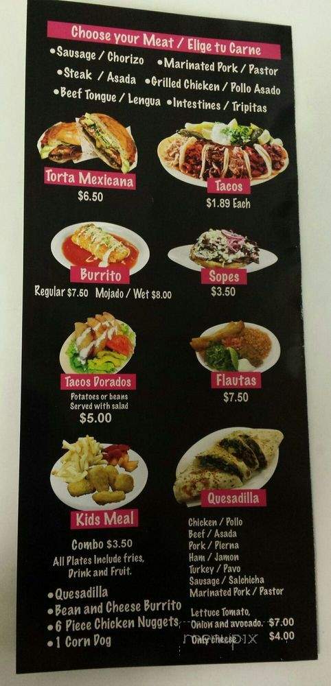 Las Chicas Fresas - Pomona, CA menu_pic