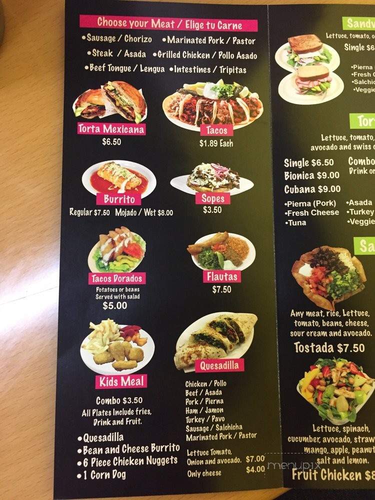 Las Chicas Fresas - Pomona, CA menu_pic