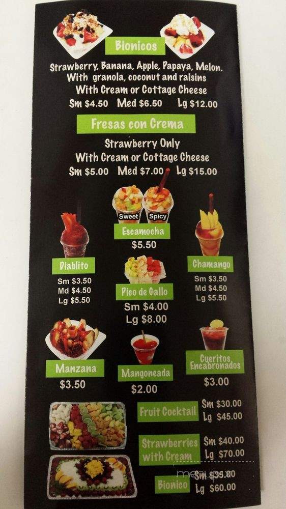 Las Chicas Fresas - Pomona, CA menu_pic