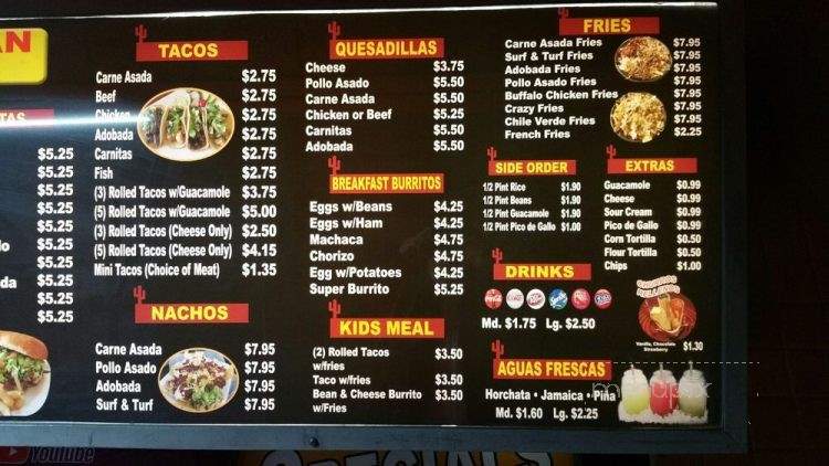 Tacos and Fries - Pomona, CA menu_pic