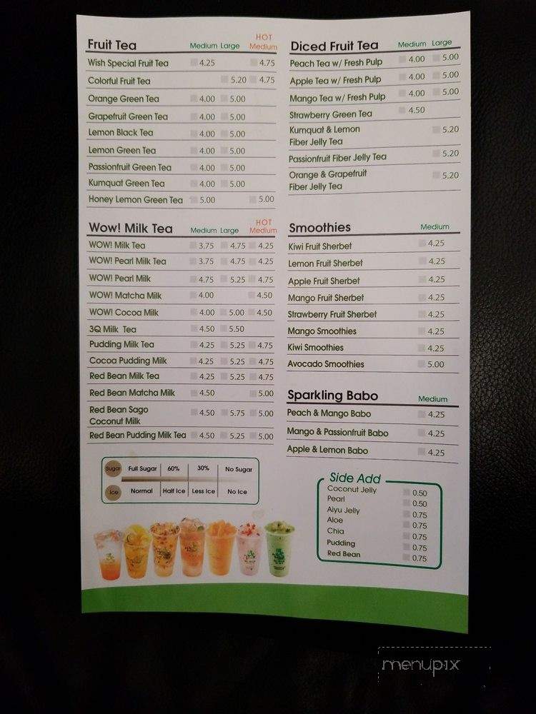 Mr. Wish - Rosemead, CA menu_pic