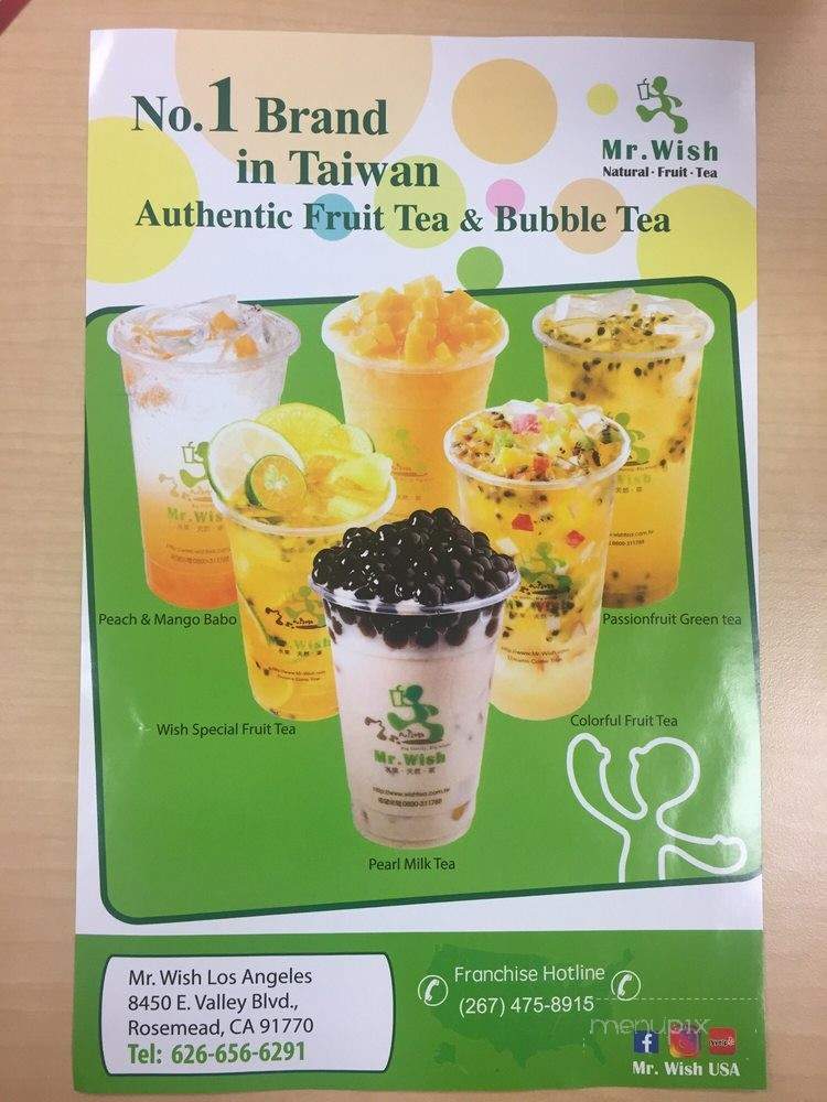 Mr. Wish - Rosemead, CA menu_pic
