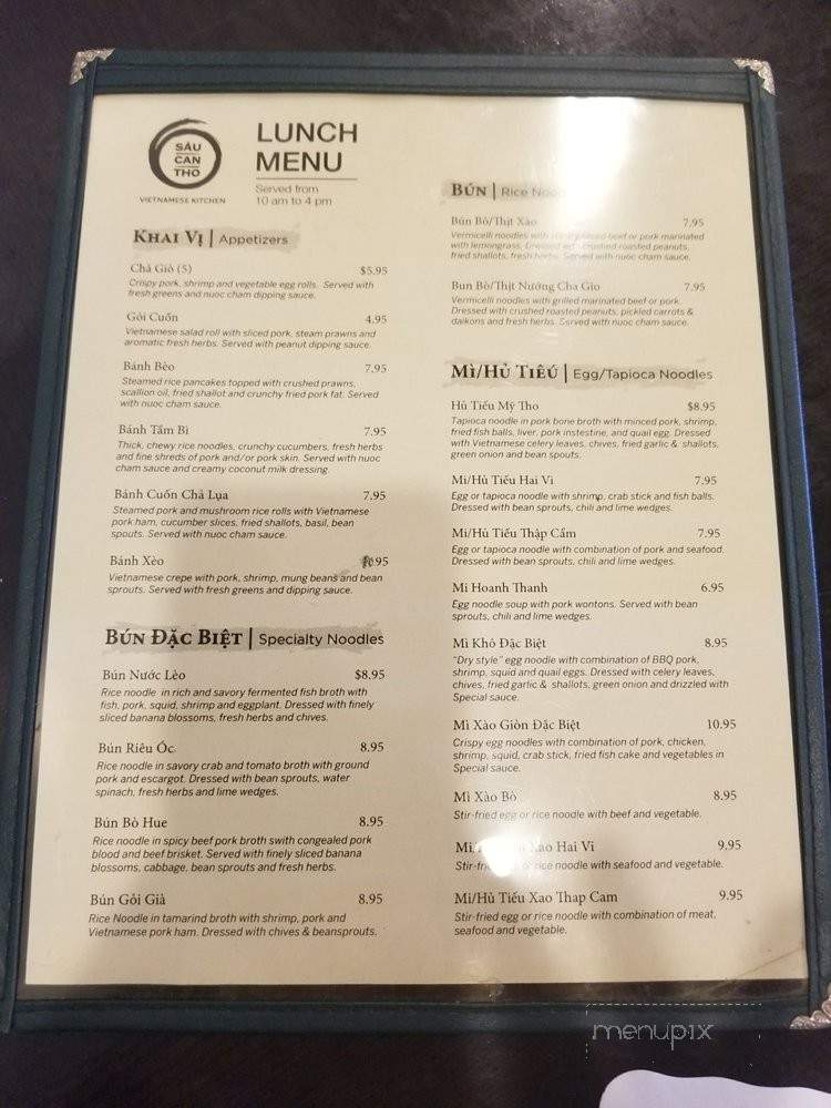 Sau Can Tho Vietnamese Kitchen - Rosemead, CA menu_pic