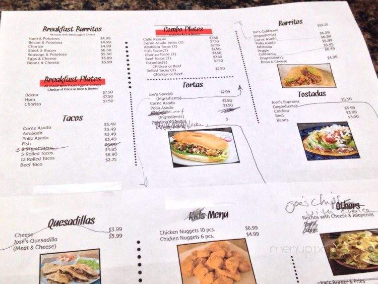 Joe's Tacos - National City, CA menu_pic