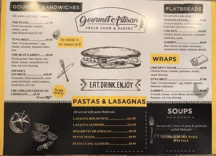 Gourmet Artisan Oceanside - Oceanside, CA menu_pic