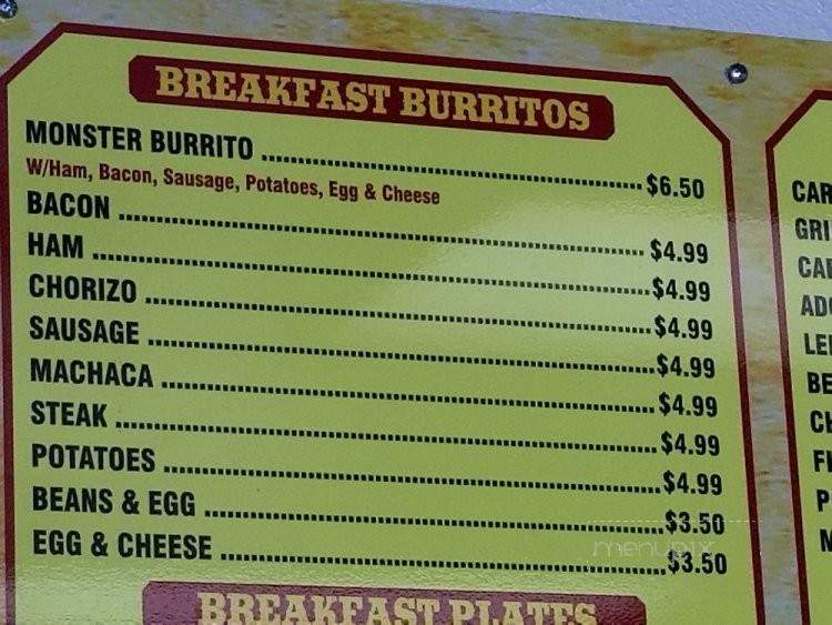 La Condesa Mexican Food - Vista, CA menu_pic