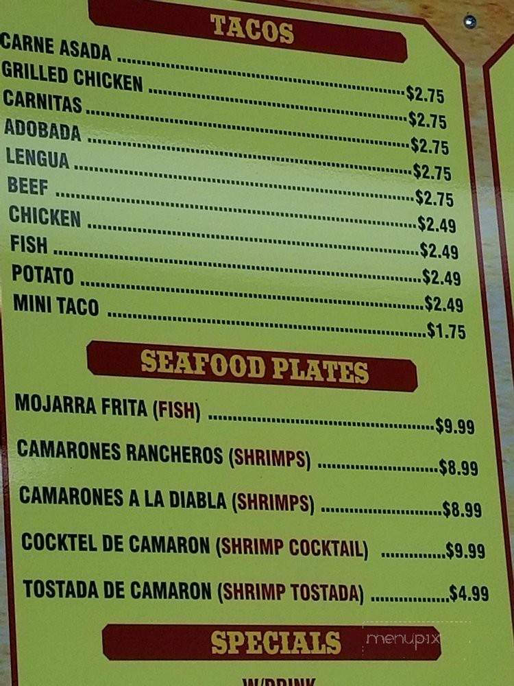La Condesa Mexican Food - Vista, CA menu_pic