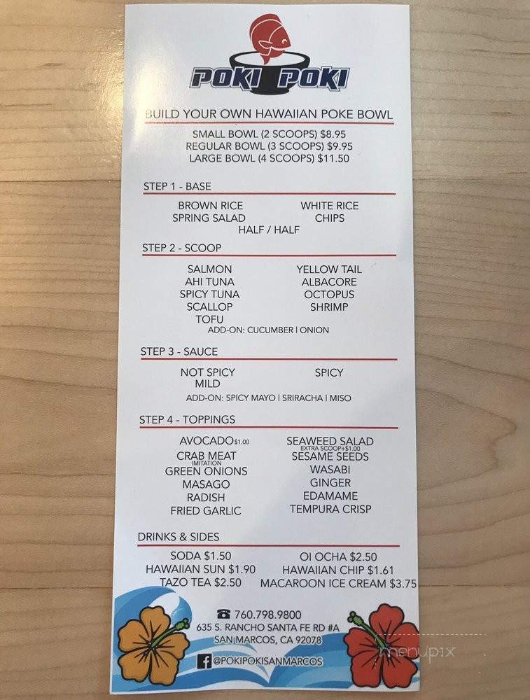 Poki Poki-Vista - Vista, CA menu_pic