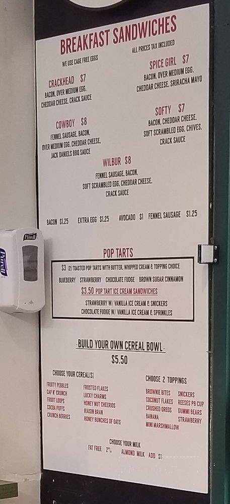 Crackheads - San Diego, CA menu_pic