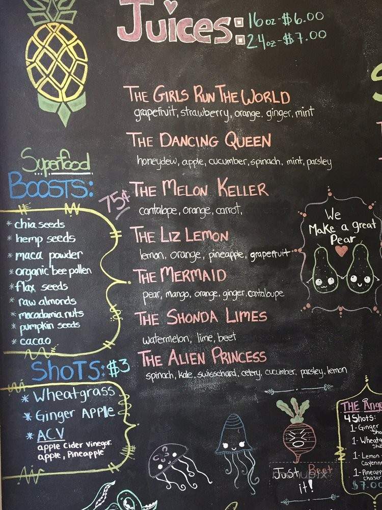 Turquoise Juice Bar - San Diego, CA menu_pic