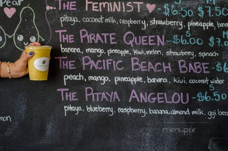 Turquoise Juice Bar - San Diego, CA menu_pic