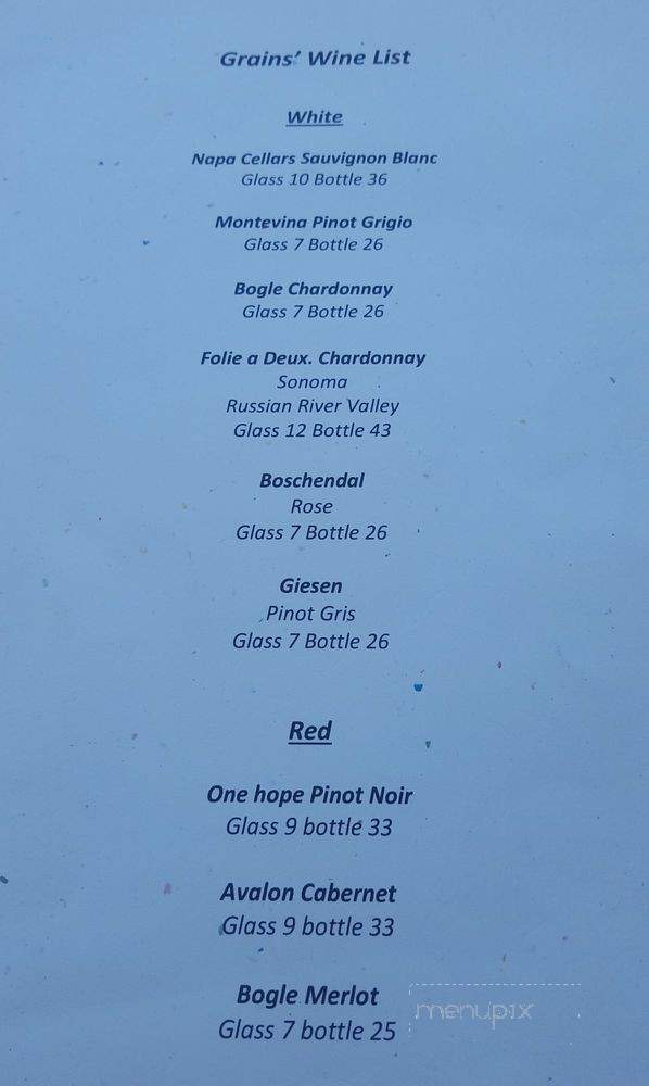 Grains - San Diego, CA menu_pic