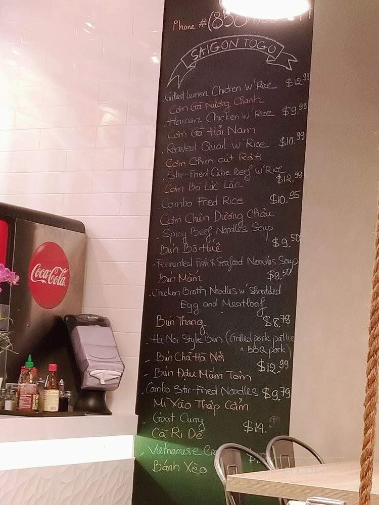 Saigon To Go - San Diego, CA menu_pic