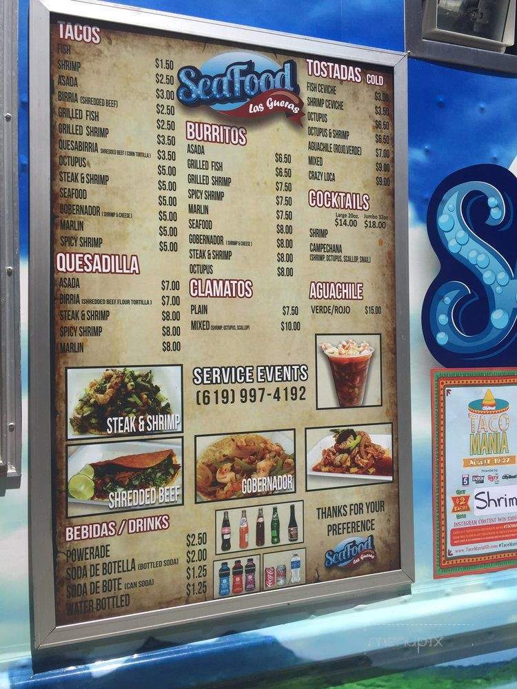 Seafood Las Gueras - San Diego, CA menu_pic