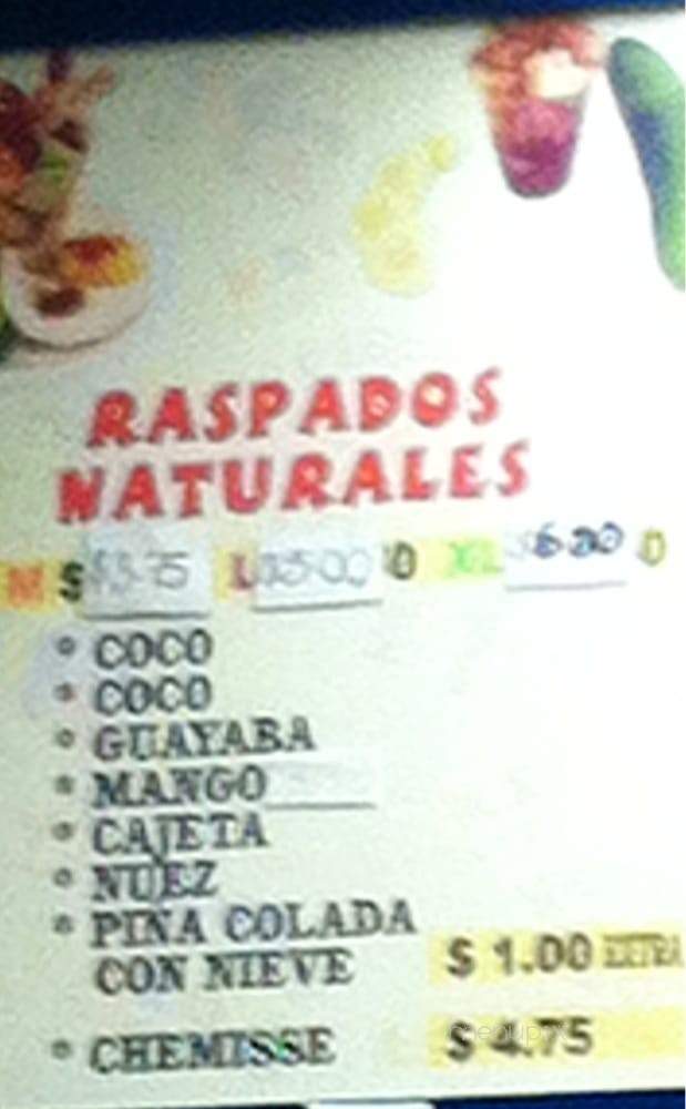 Raspados Kios - Indio, CA menu_pic