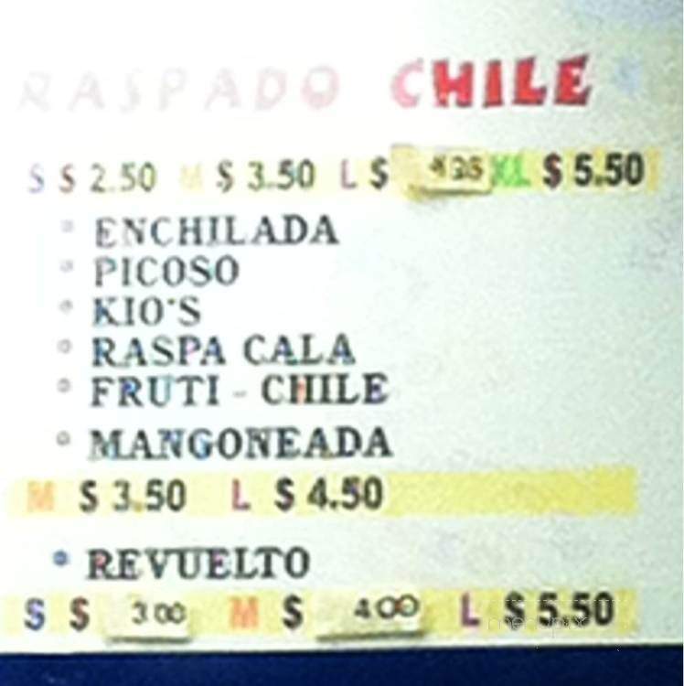 Raspados Kios - Indio, CA menu_pic