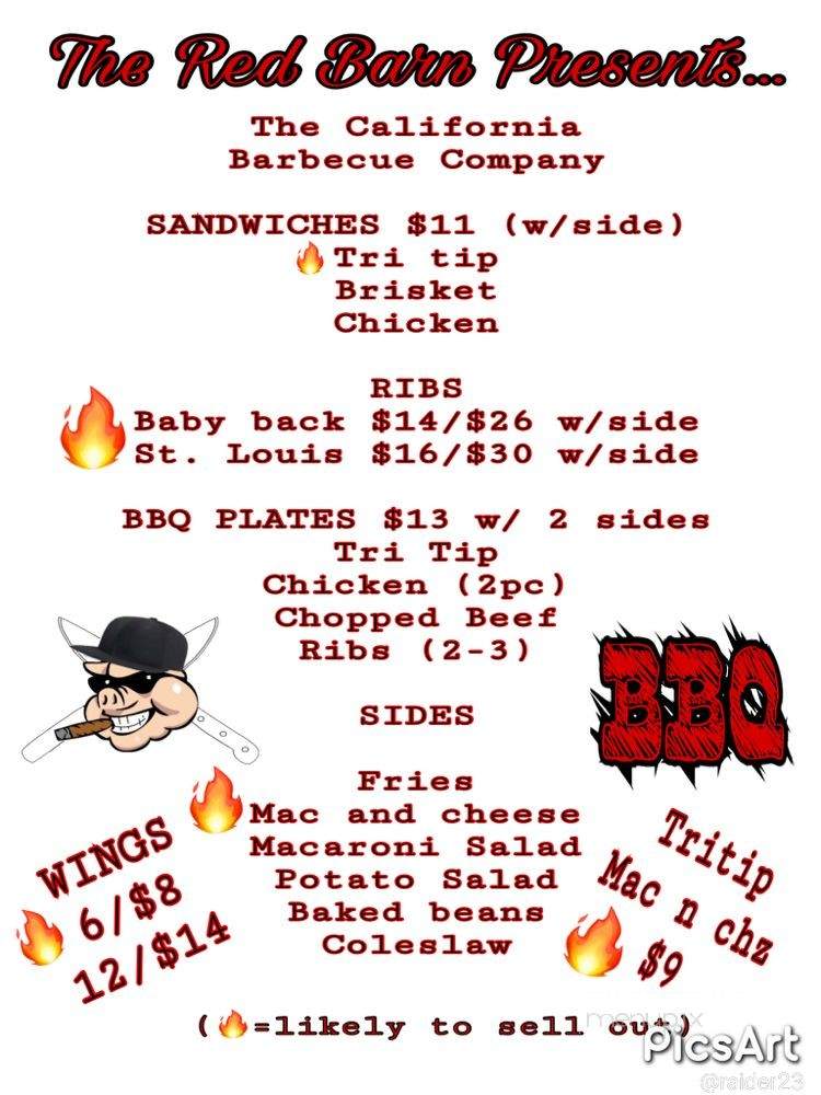 The California Barbecue Company - Indio, CA menu_pic