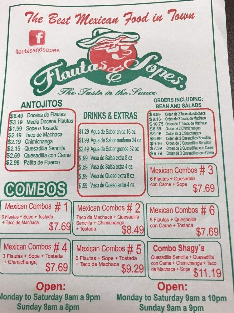 Flautas and Sopes - El Centro, CA menu_pic