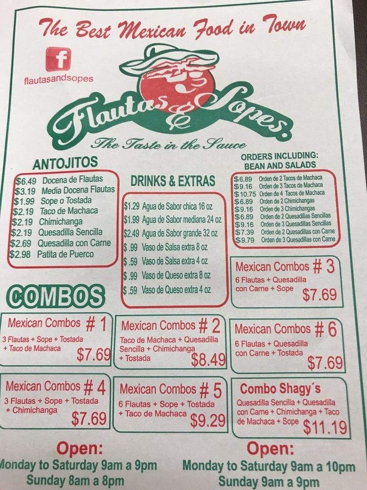 /30823735/Flautas-and-Sopes-Menu-El-Centro-CA - El Centro, CA